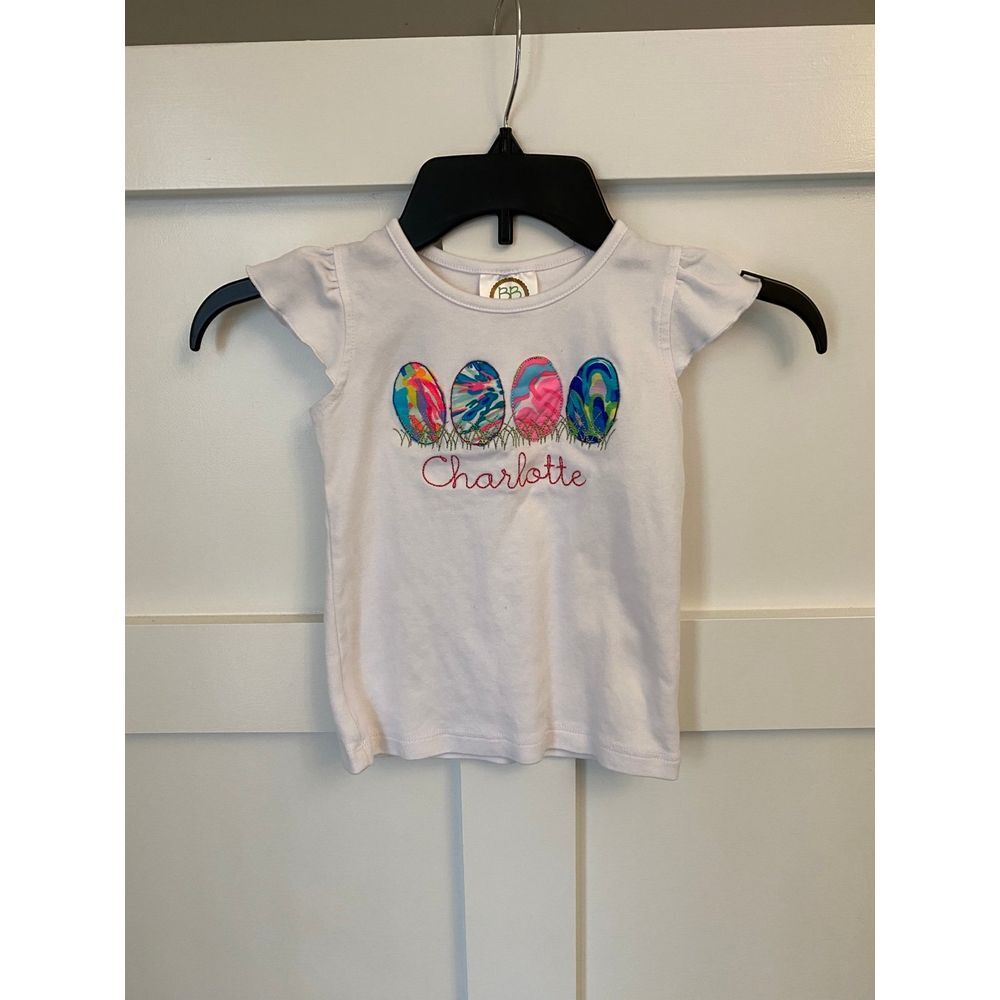 Charlotte monogrammed 3t Easter egg top